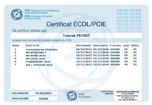 Certificat PCIE